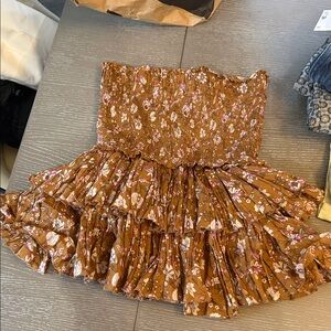 Isabel Marant Floral Brown Tiered Skirt